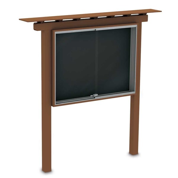 Sliding Door Indoor Enclosed Corkboard, 4
